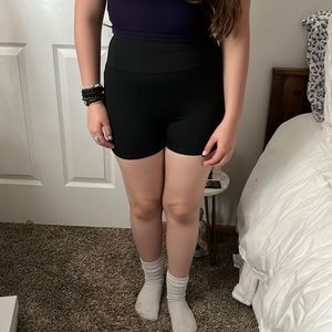 Grey and black biker shorts new size small